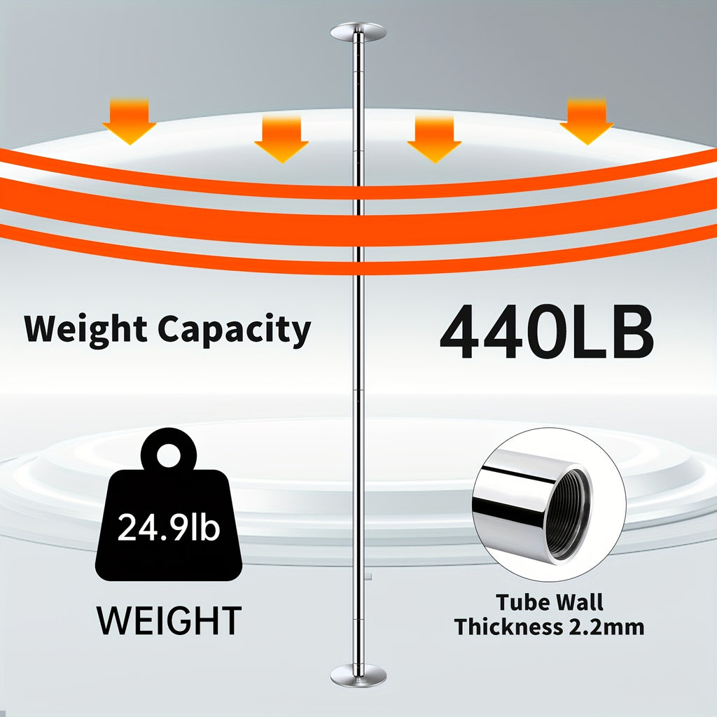 adjustable 45  dance pole removable spinning