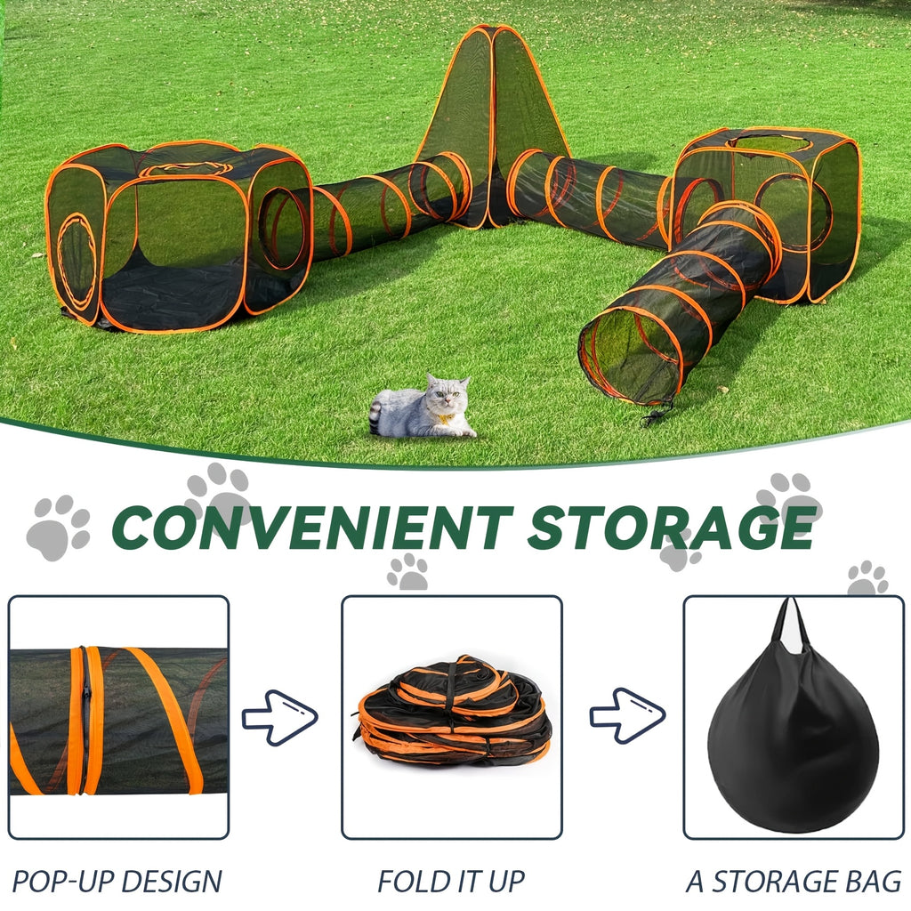 6 in 1 portable outdoor cat enclosure tent