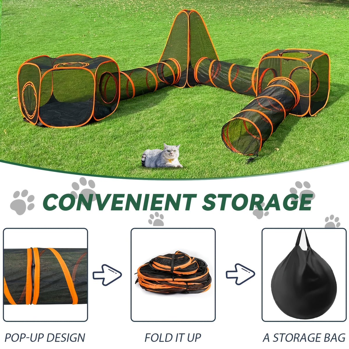 6 in 1 portable outdoor cat enclosure tent
