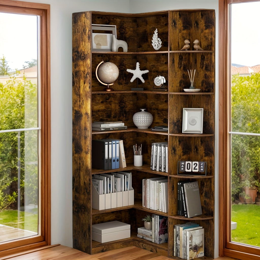 contemporary 71 inch tall bookshelf a   corner unit