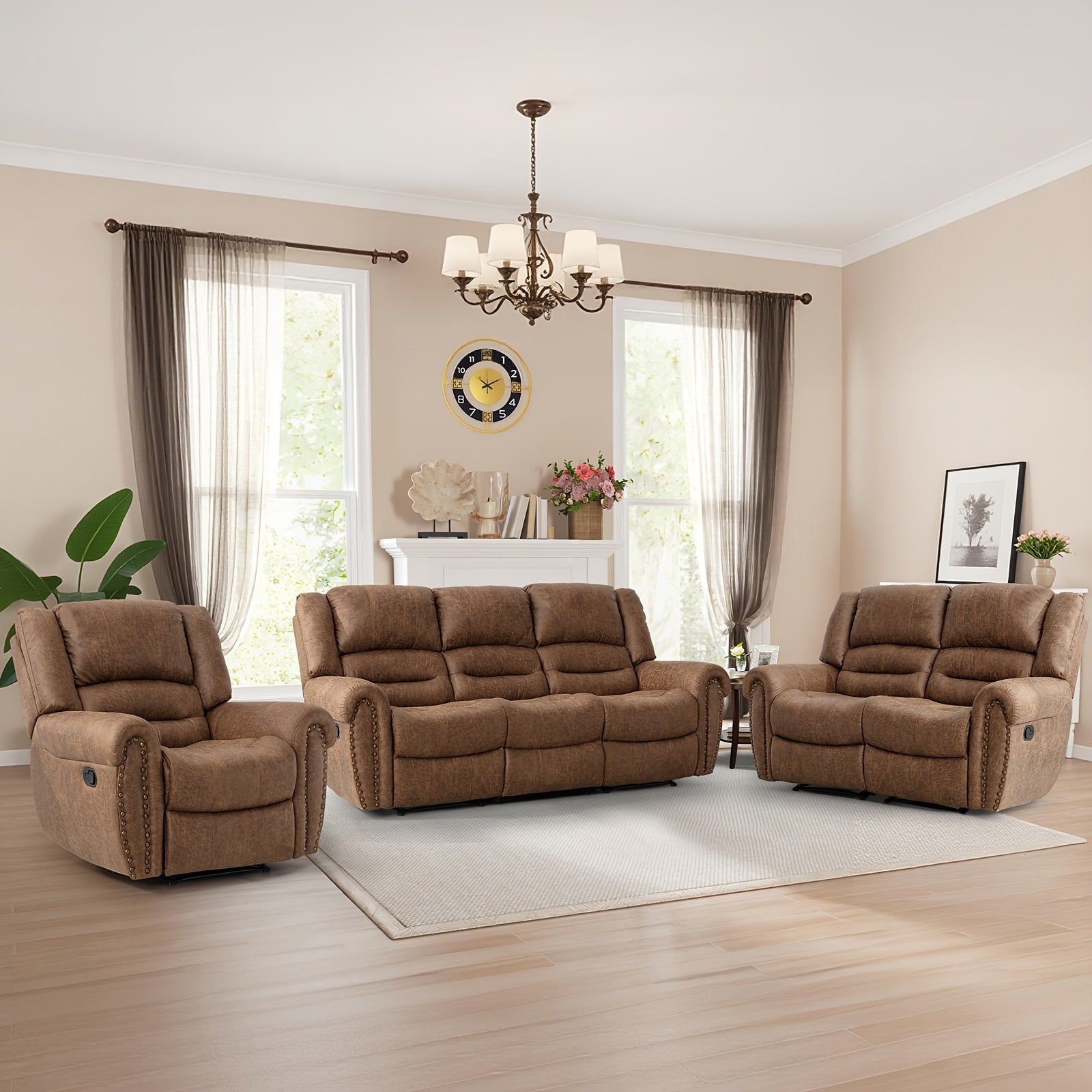 faux leather recliner living room set 1 seater 2 seater 3