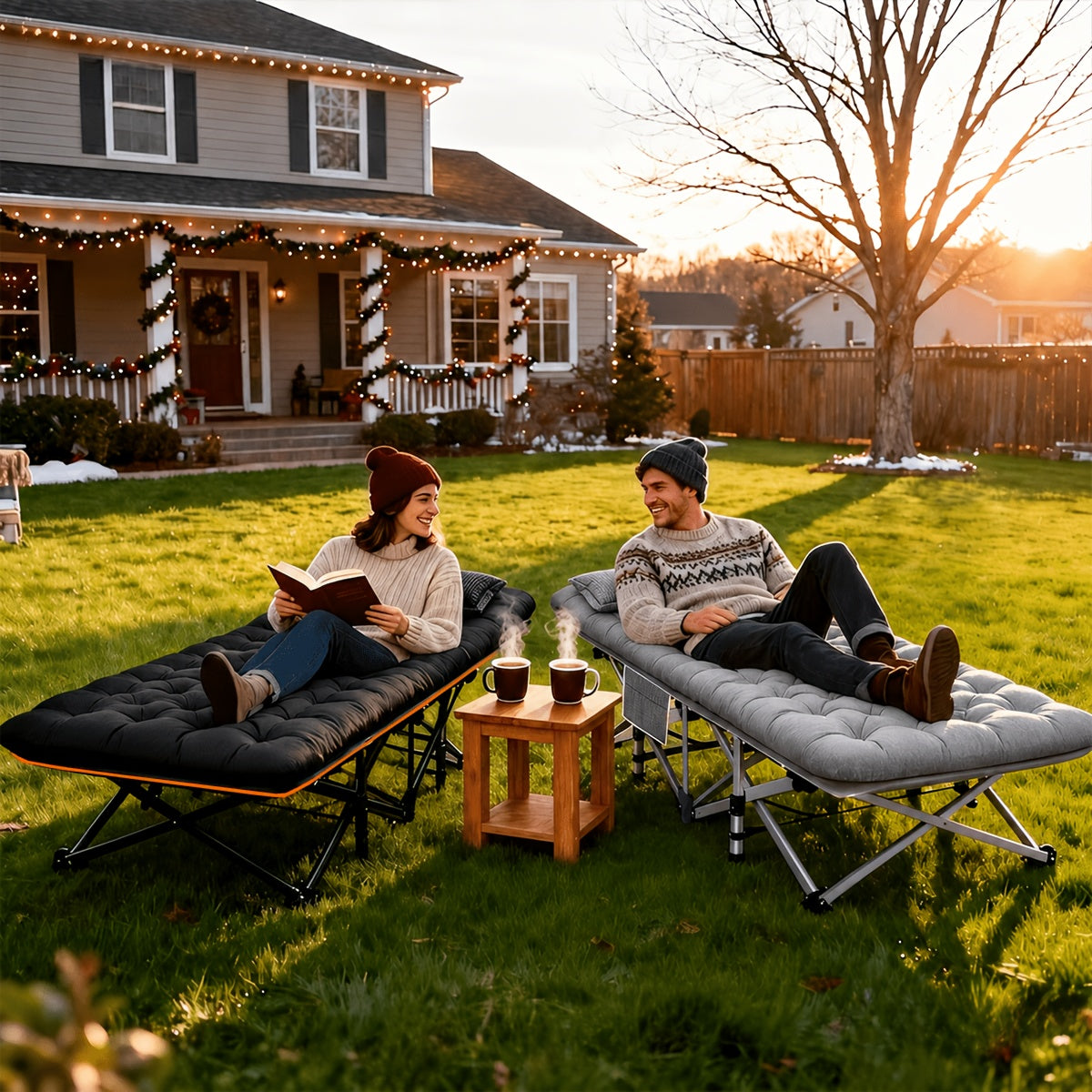 outdoor folding bed camping bed flip mattress foldable guest
