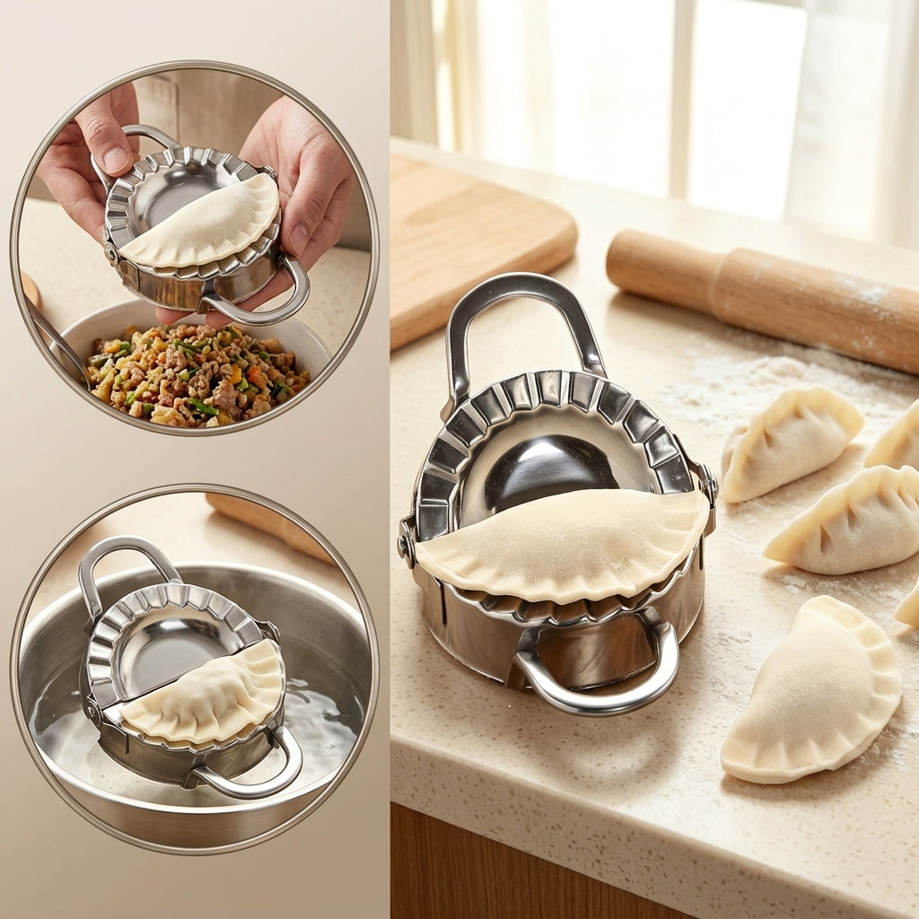 1pc simple dumpling mold stainless steel press mold sealing
