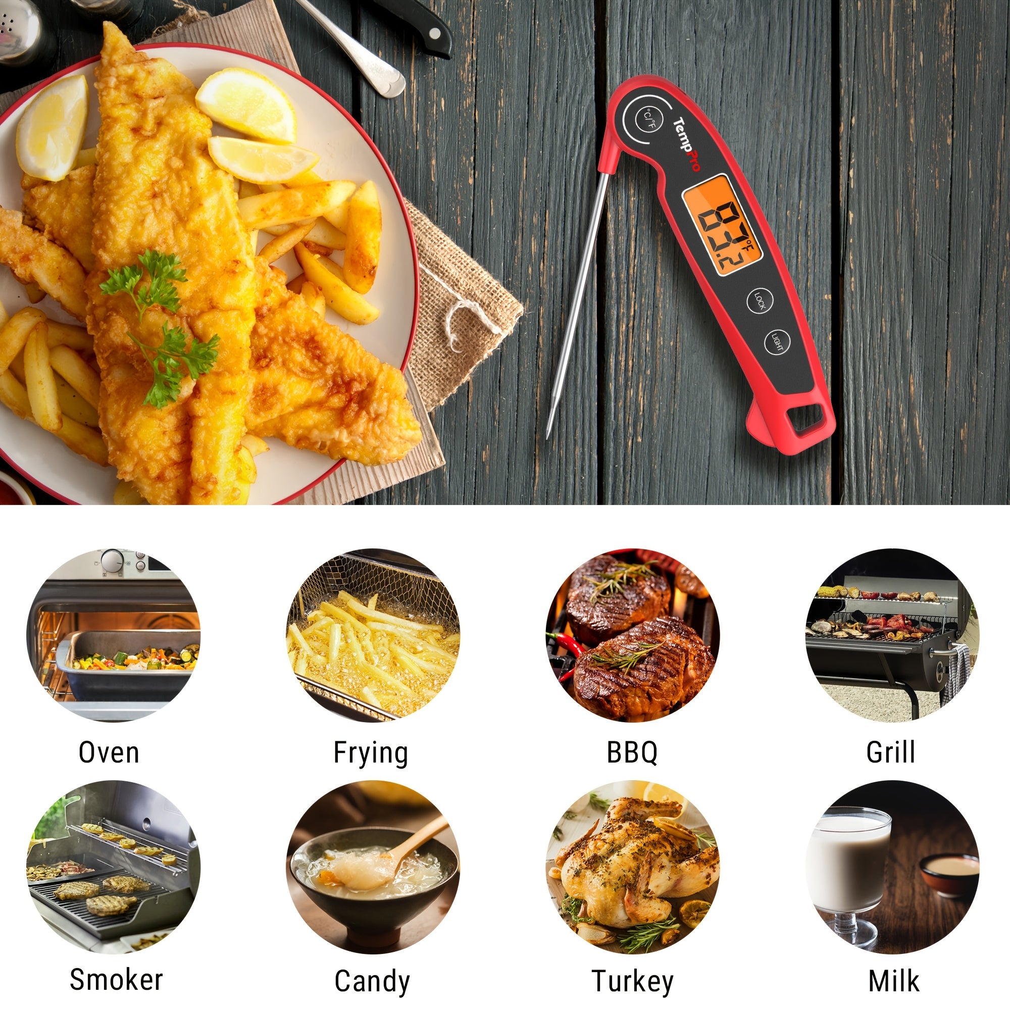 f05 digital meat thermometer cooking motion sensing