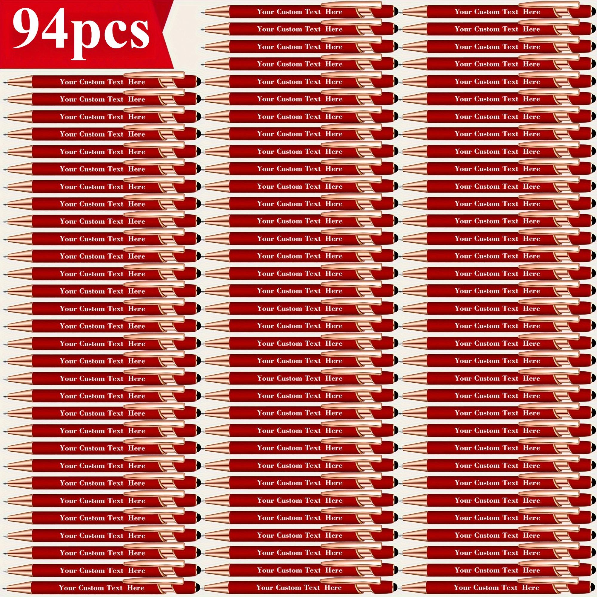 94pcs custom engraved ballpoint pens personalized names text