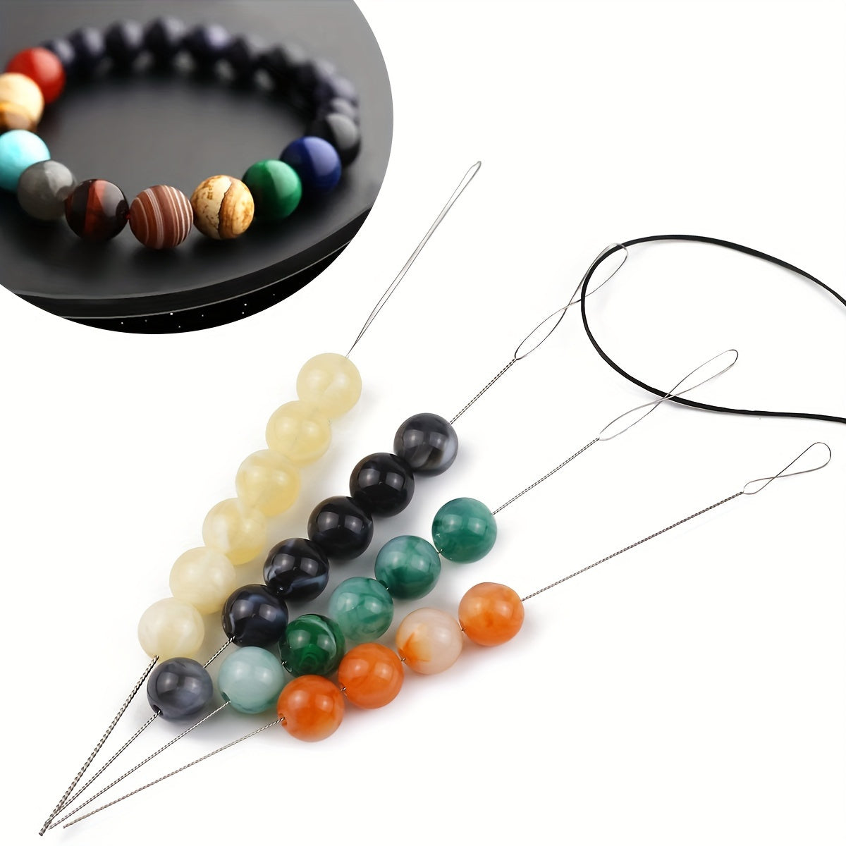 7pcs bead threading needle kit ideal jewelry creation