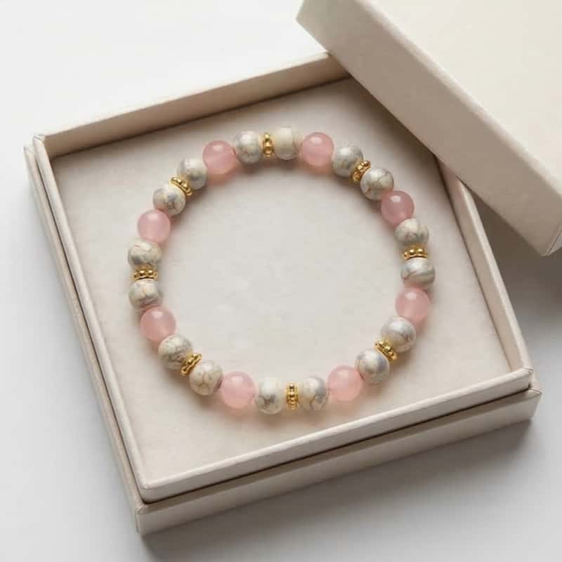 anxiety pink white contrast natural   quartz womens