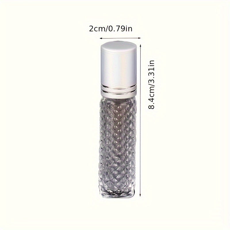 two refillable glass ball bottles designed cosmetics