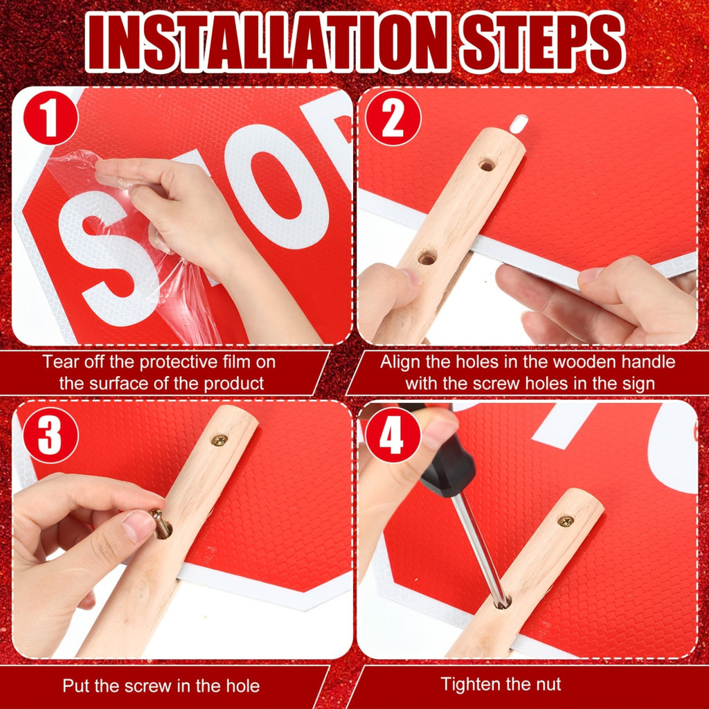 stop slow sign   vest set 13 x 13 crossing
