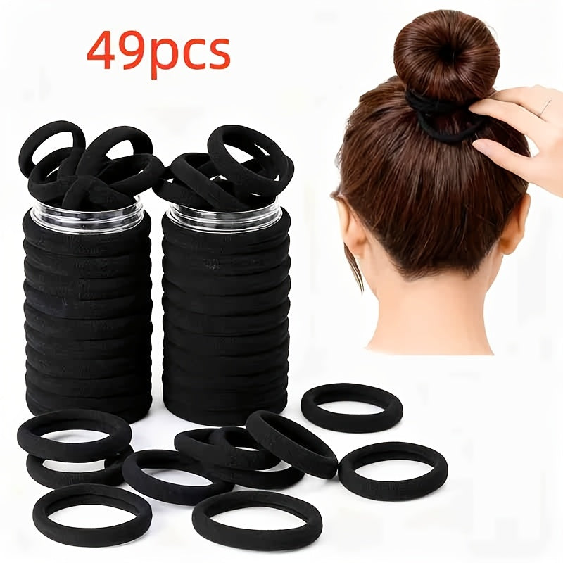 49 98pcs   hair tie super elastic hair rope durable