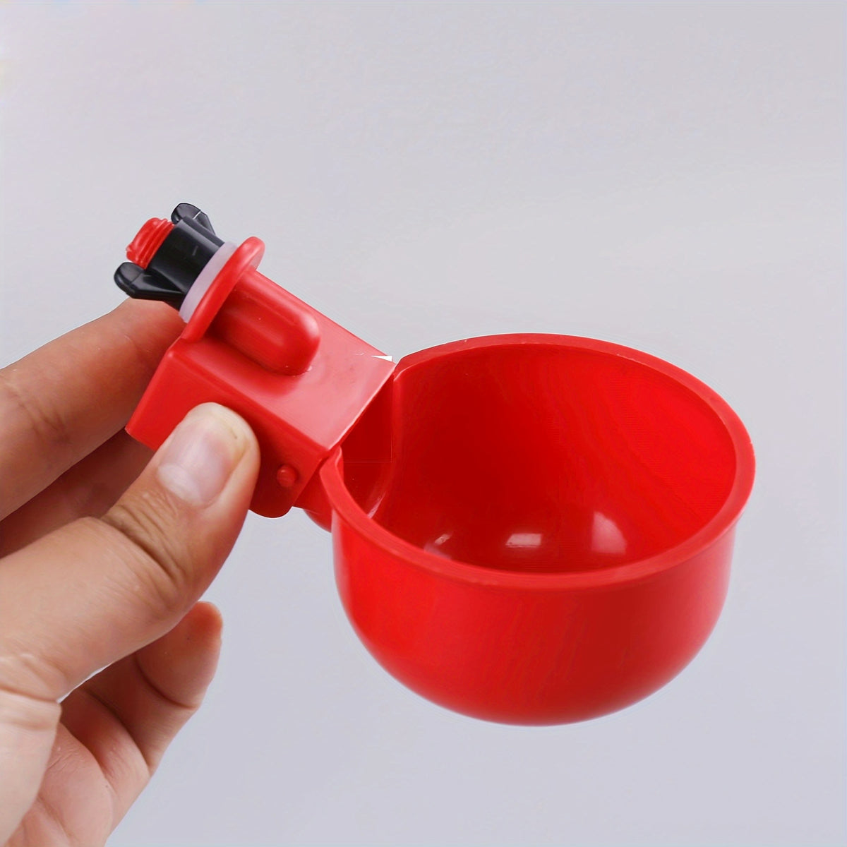 8pcs automatic poultry waterer set red plastic chicken