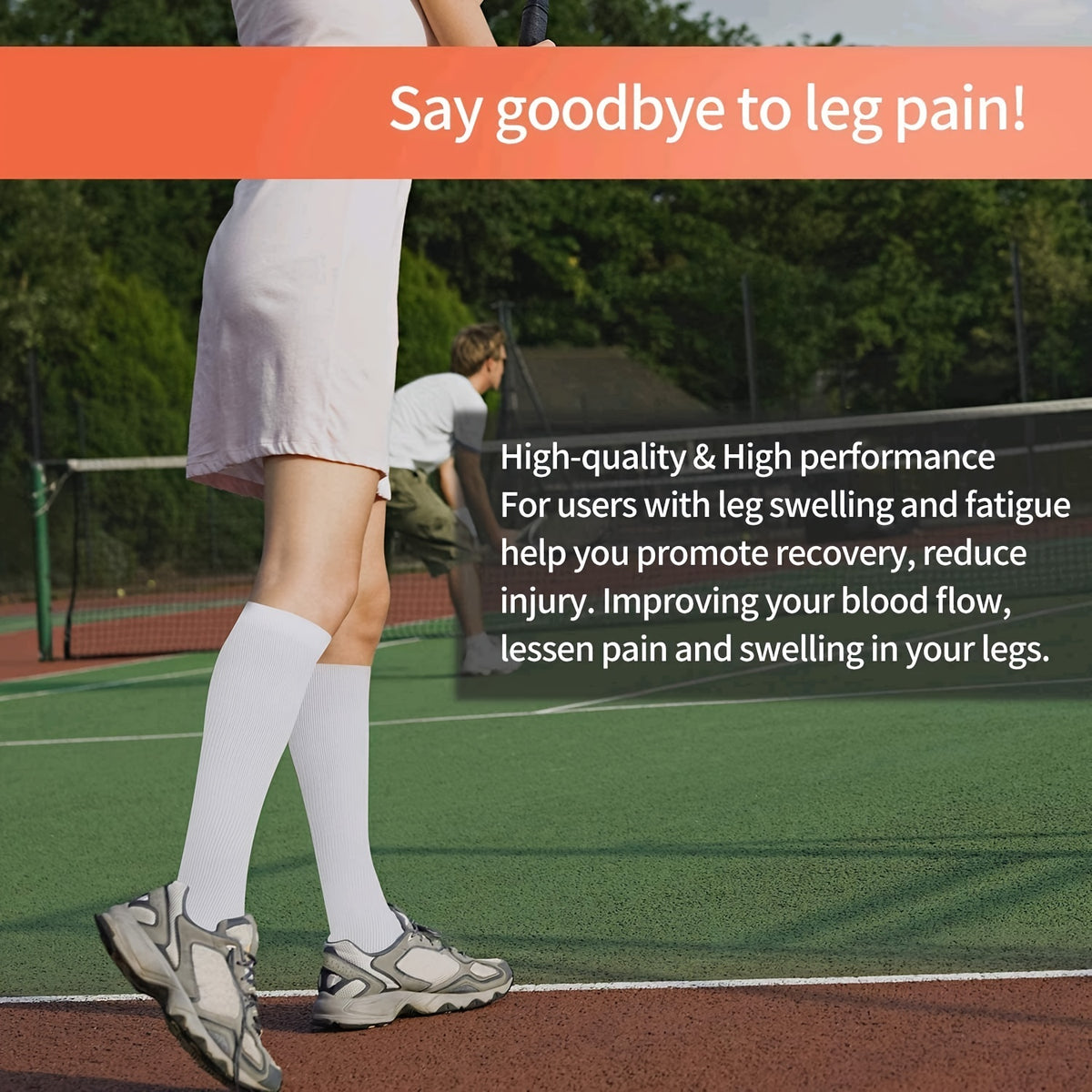 copper compression socks men women anti fatigue knee high