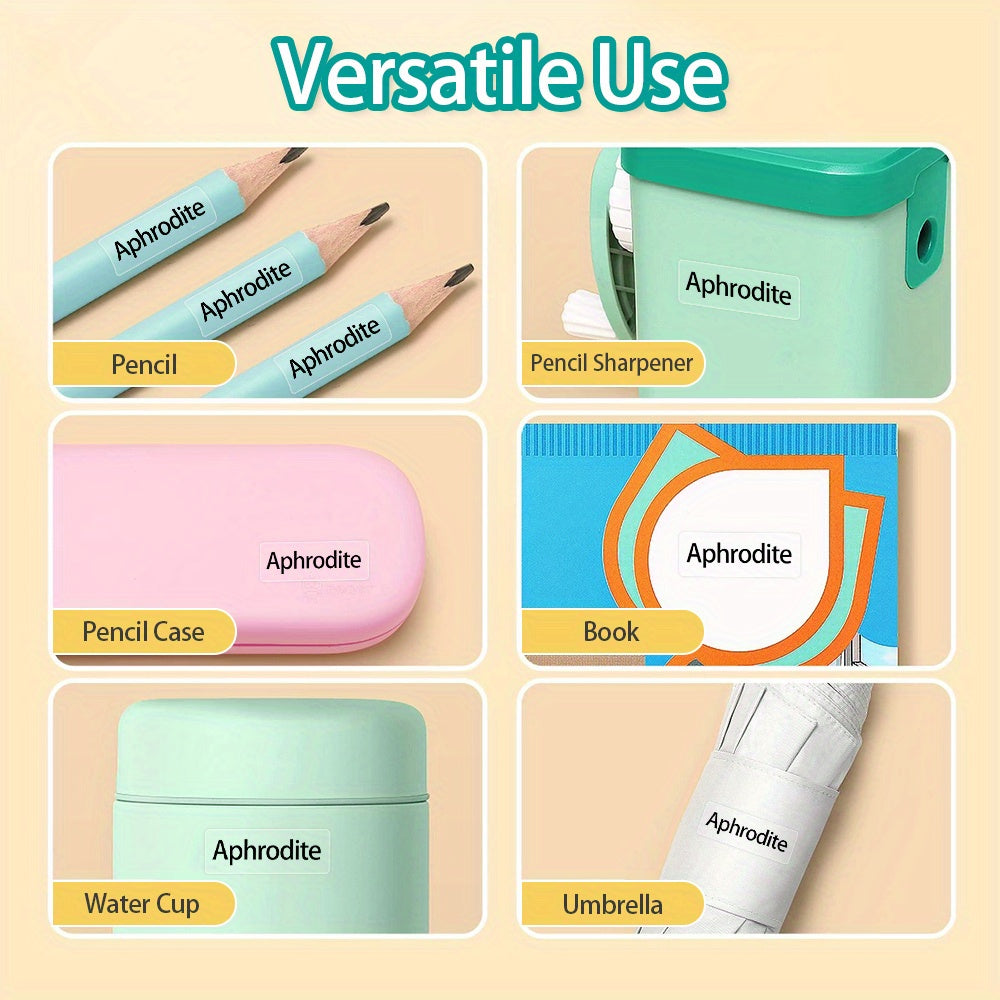 customized name sticker solid color label stationery books