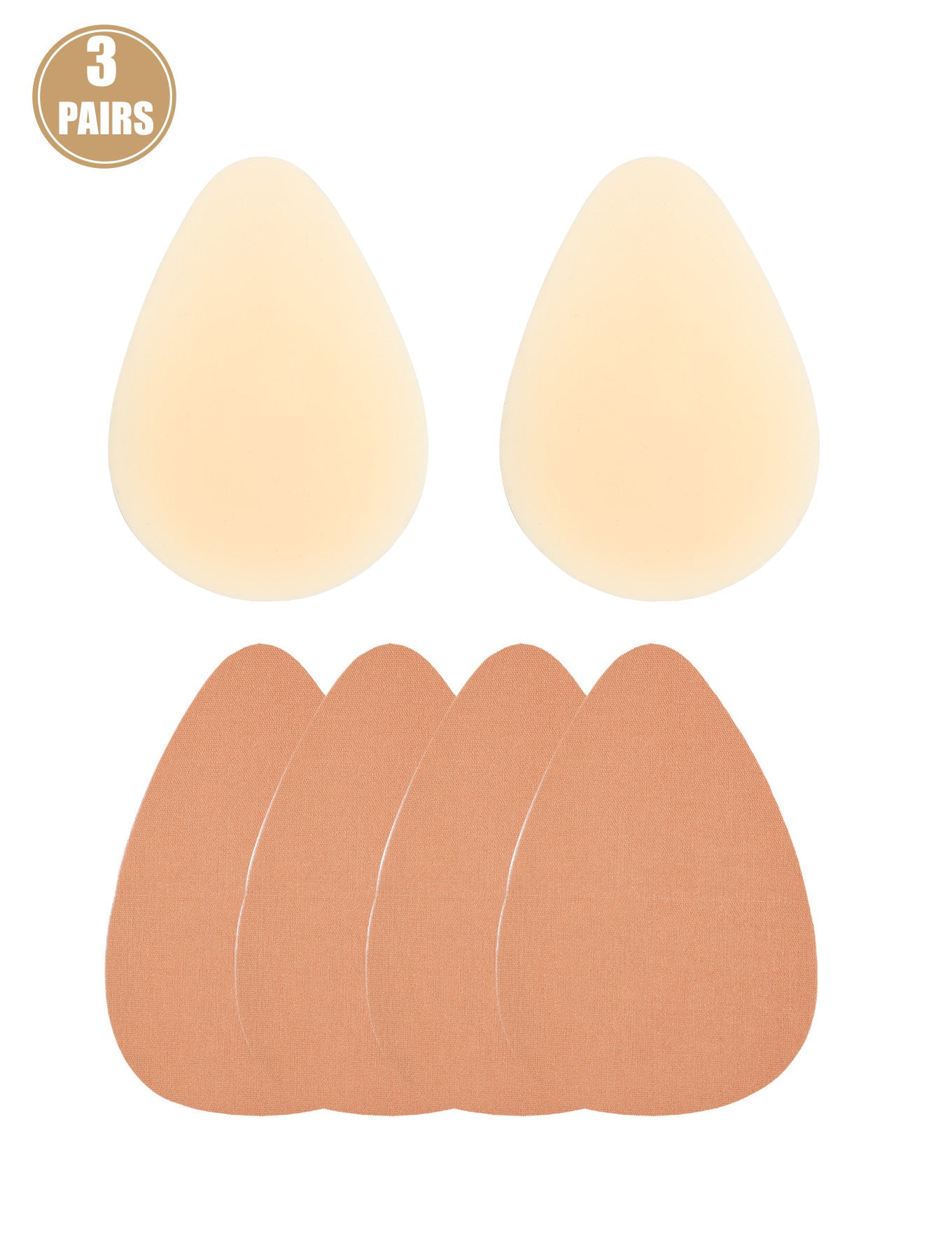 3 pairs minimalist invisible breast lift covers plus size