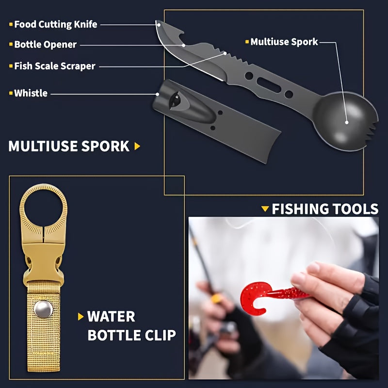 28 in 1 survival equipment set mens   knife set
