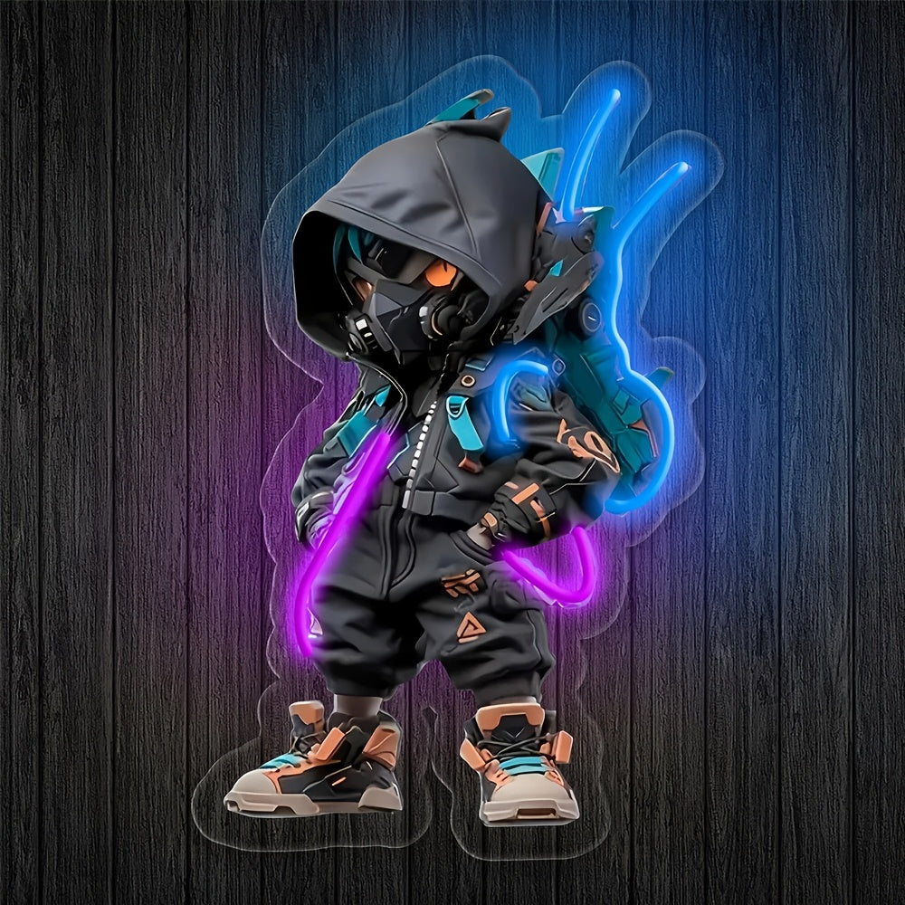 cyberpunk mecha   led wall light usb powered neon anime