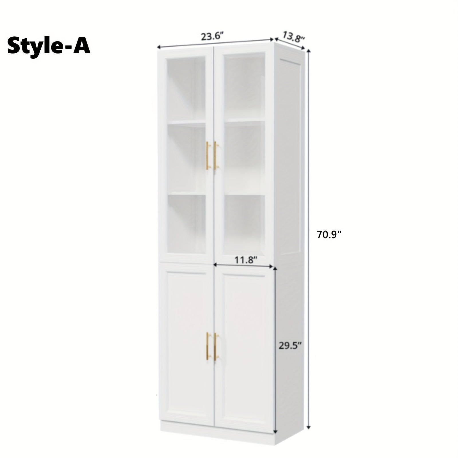 modular bookshelf display cabinet set glass doors drawers 5