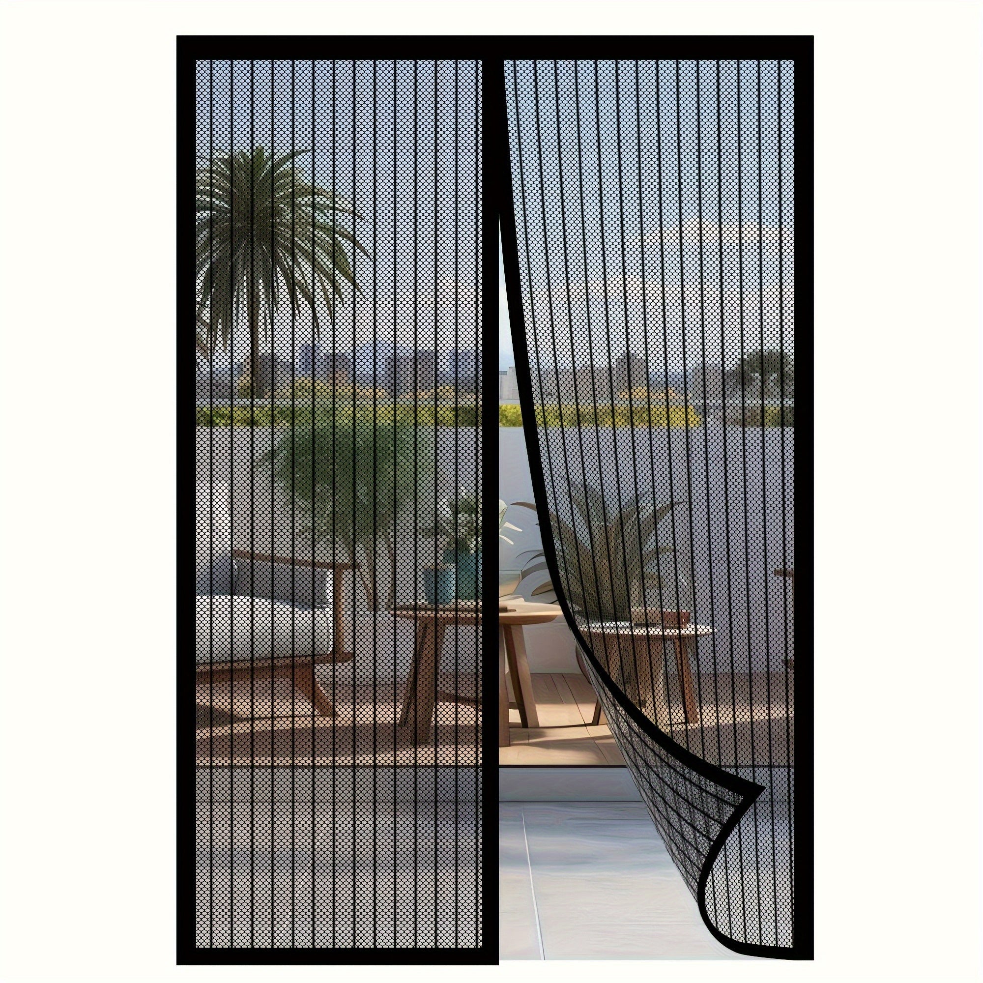 1pc magnetic screen door curtain