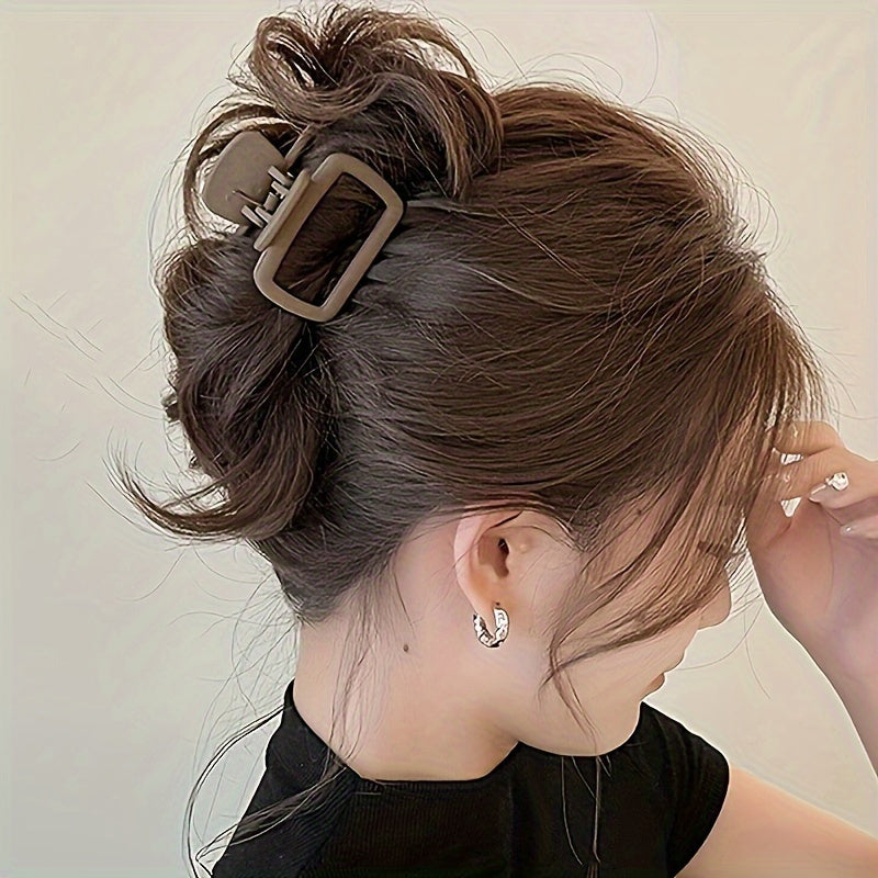 1 4pcs elegant matte square hair clip set versatile stylish