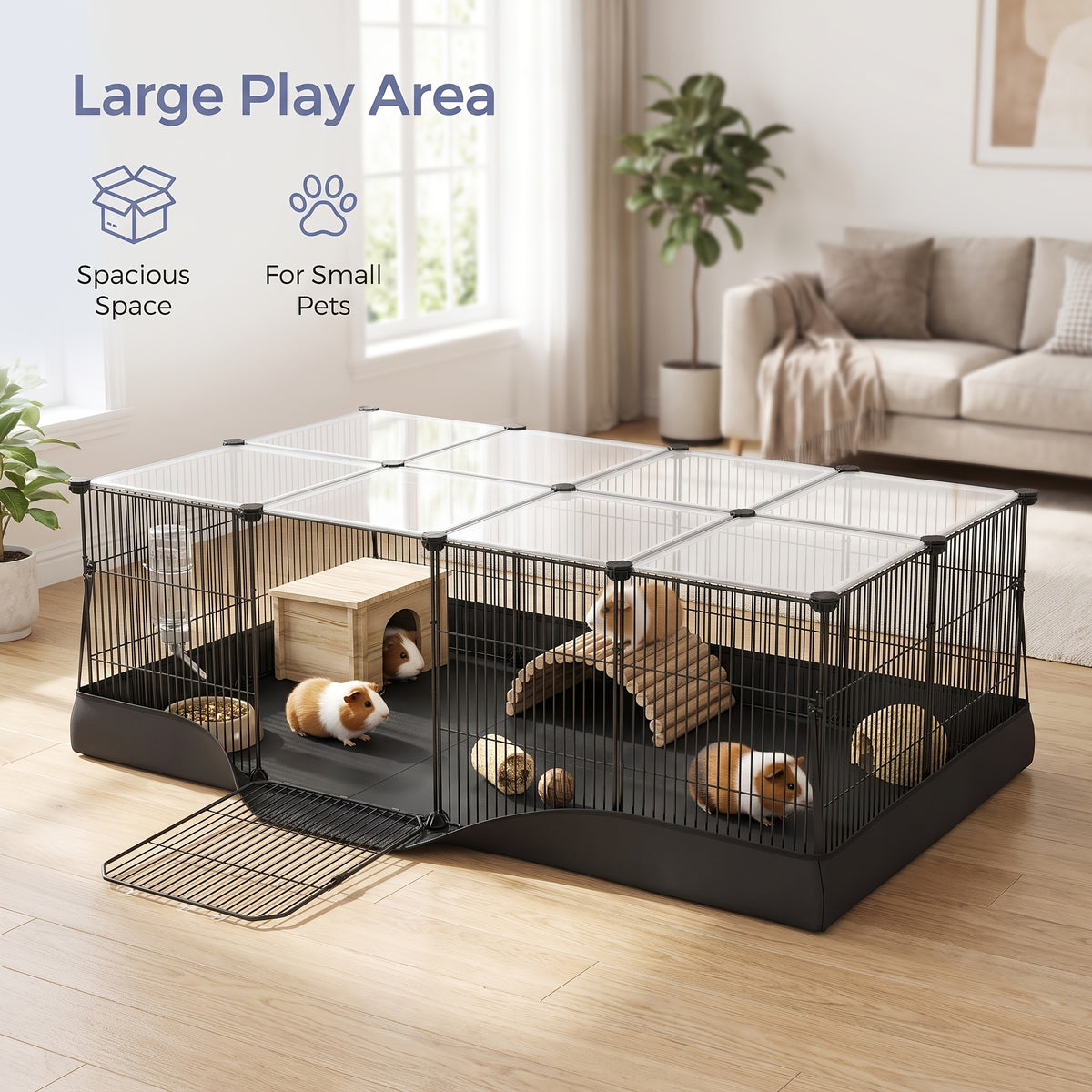 modular small   yard 20 panel rabbit guinea pig cage
