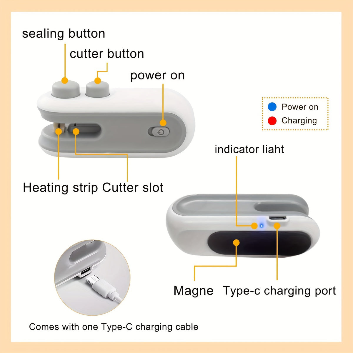 buy 1 get 1 free total 2pcs mini bag sealer usb c