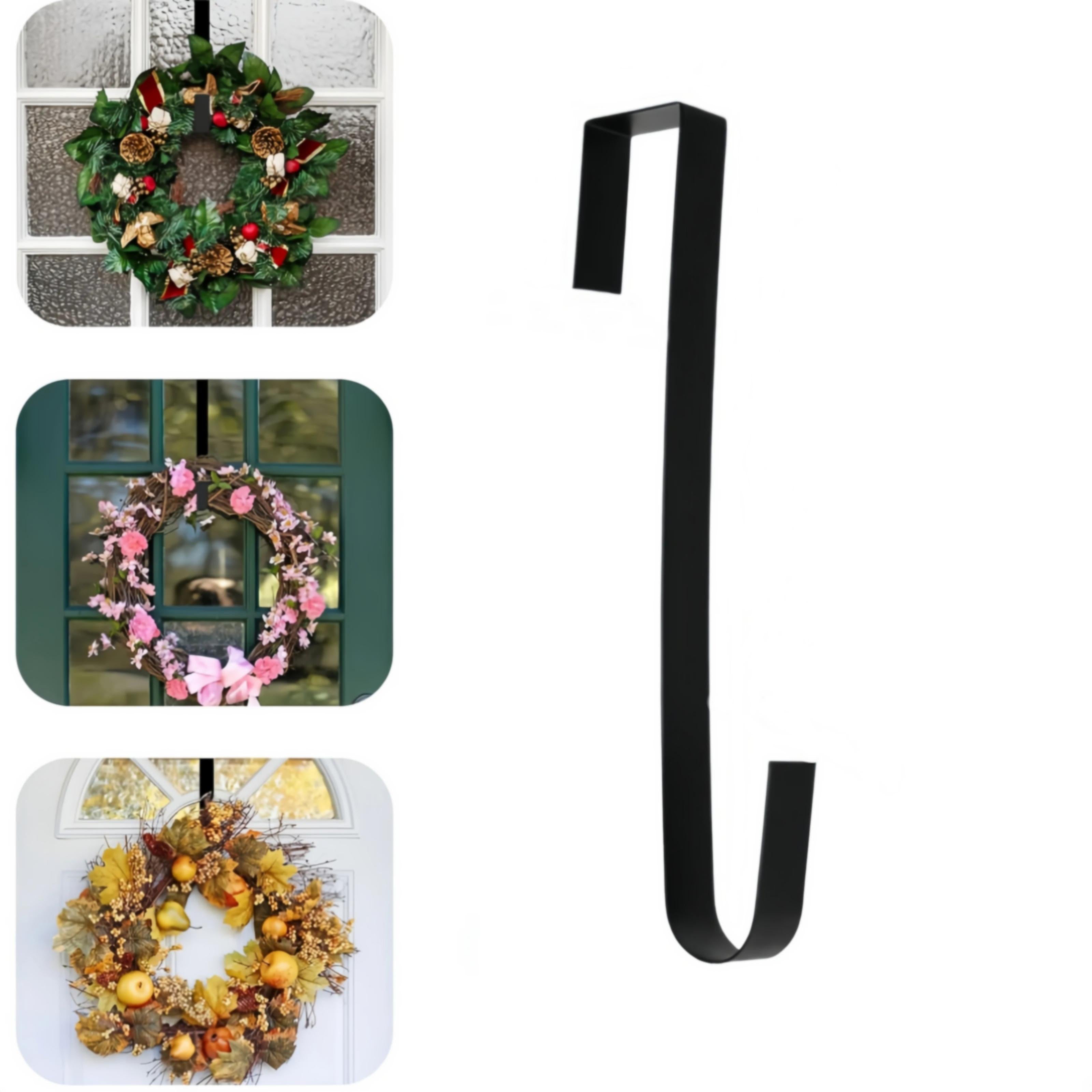 1pc   metal door wreath hook punch free heavy duty