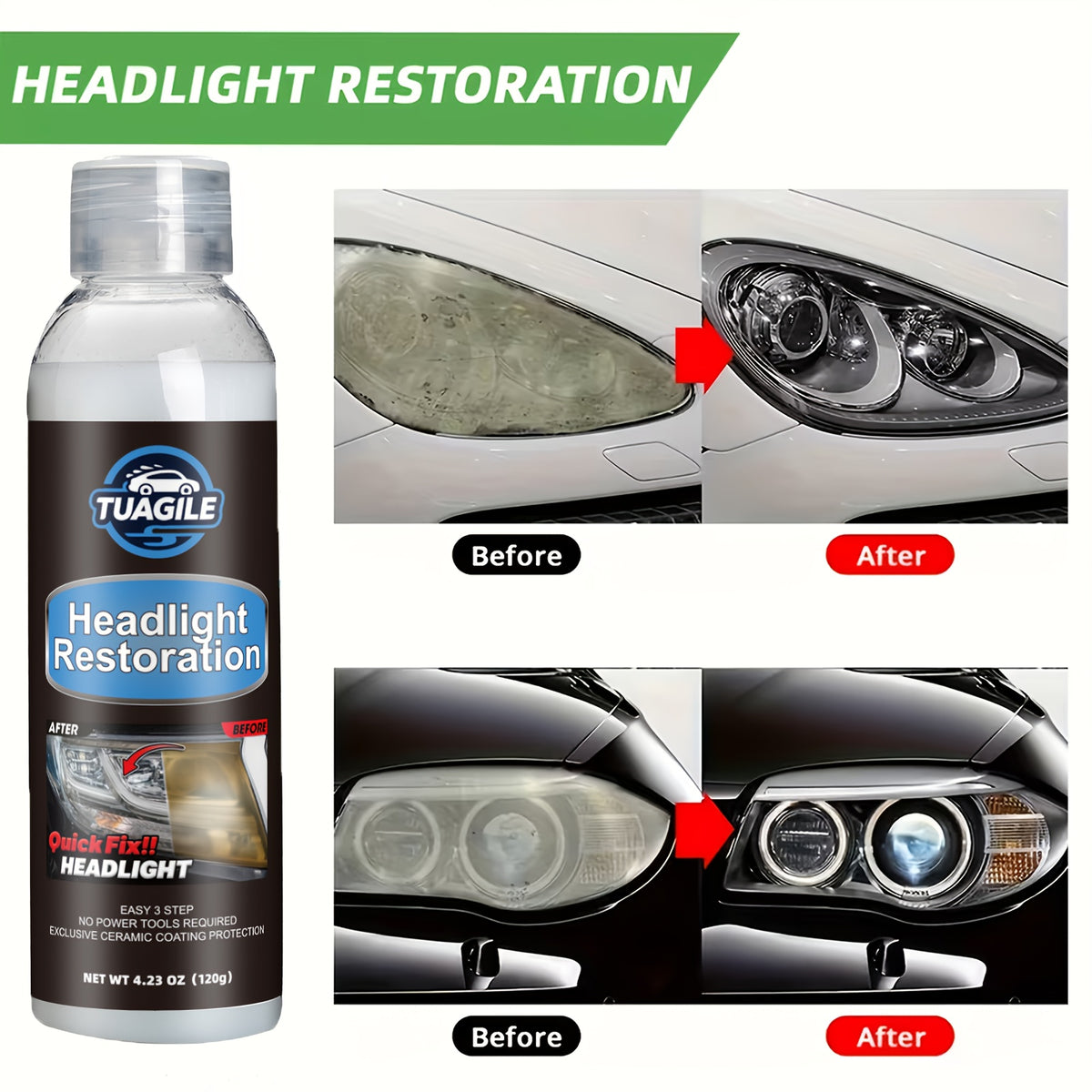 headlights   quickly yellowed
