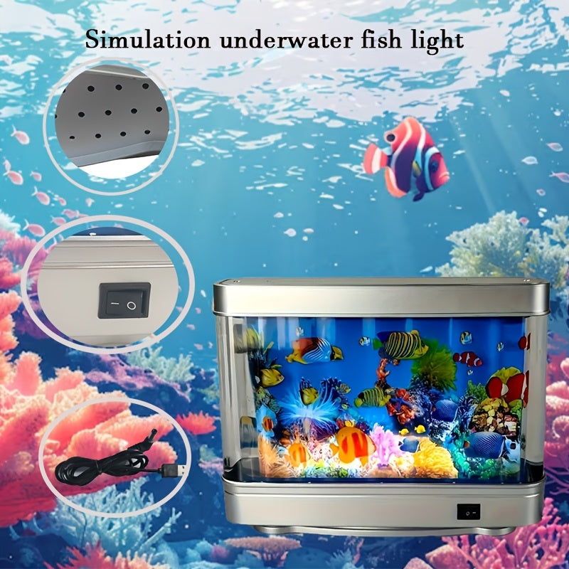 1pc desktop ornamental fish lamp usb powered a great