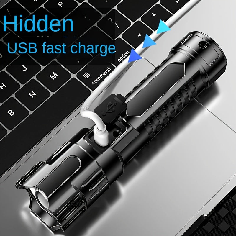 2 high power zoom flashlights outdoor multi functional