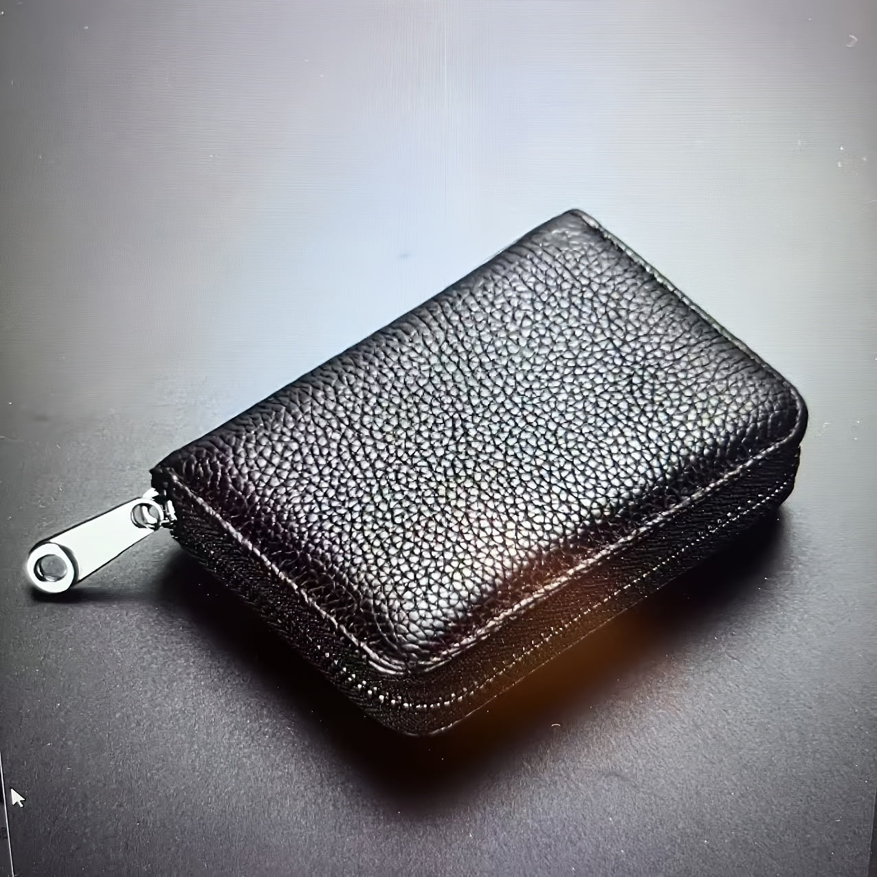 mens ultra thin rfid anti theft zipper wallet multi