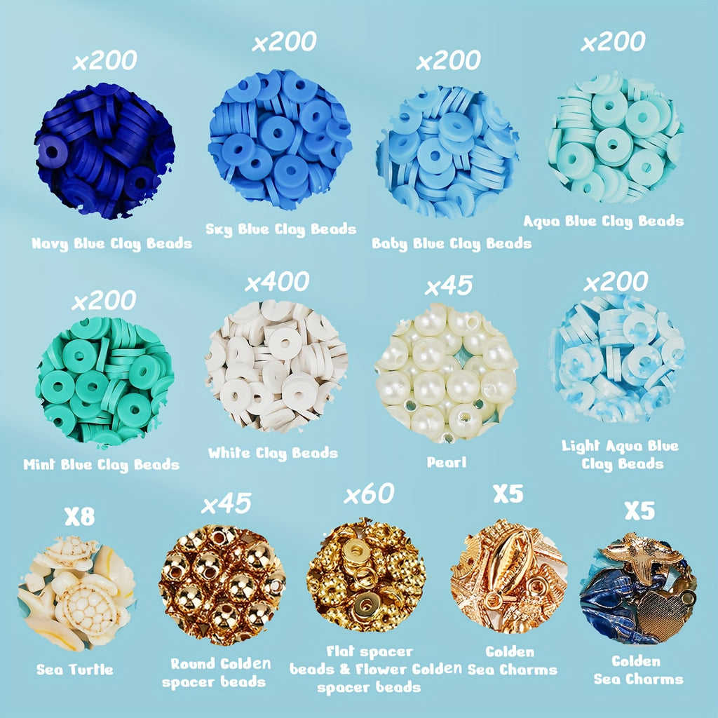 1760pcs clay beads bracelets clay beads bracelet making kit
