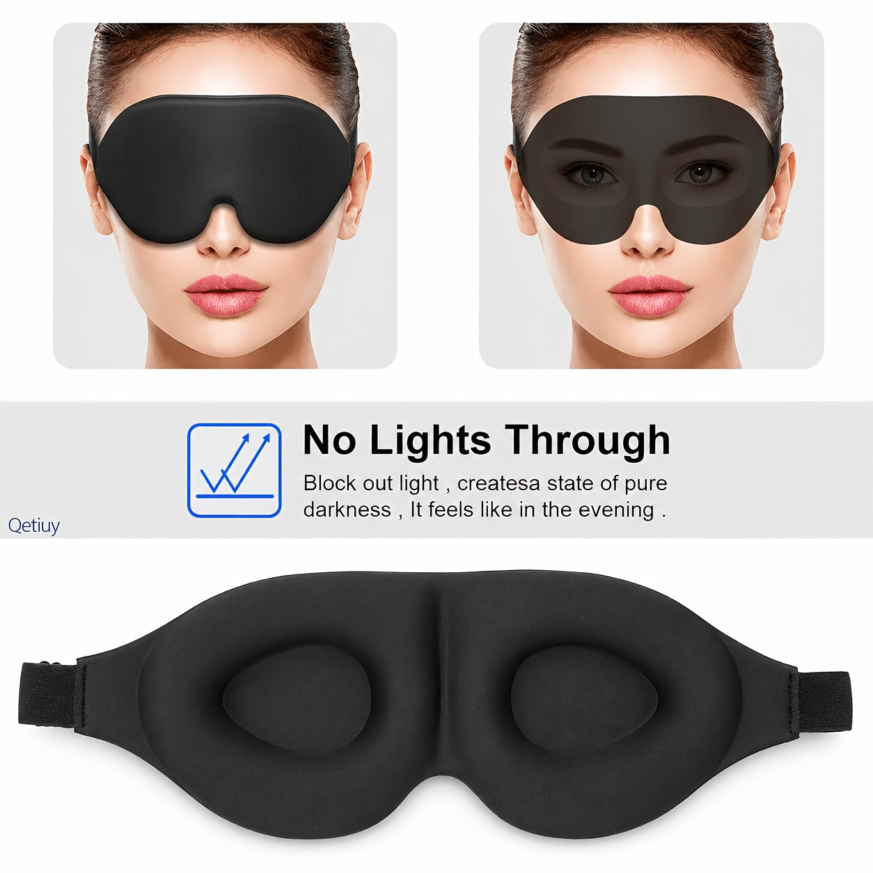 1pc 3d contoured sleep mask zero eye pressure eye cover