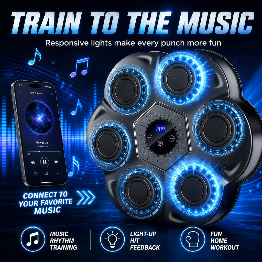 music boxing wall mounted trainer gloves interactive punch