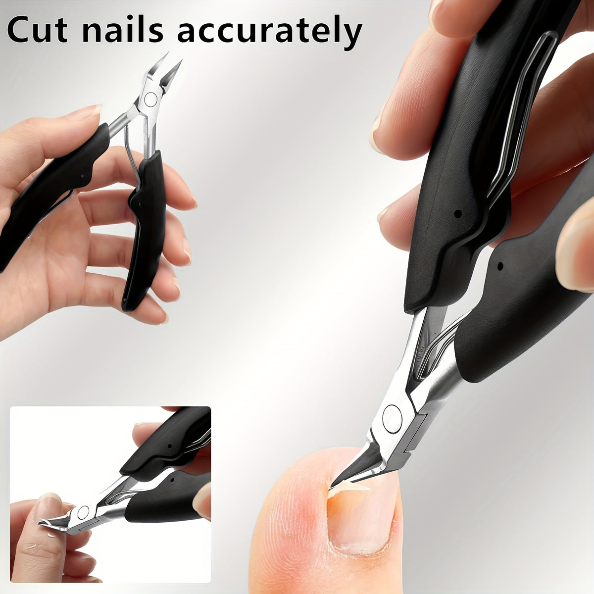 9pcs long handle heavy duty nail clipper set sharp curved