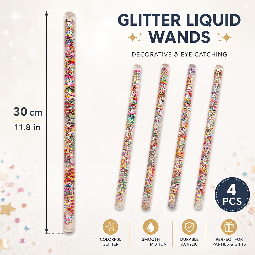 party supplies centerpieces 4pcs glitter wands sticks 30cm