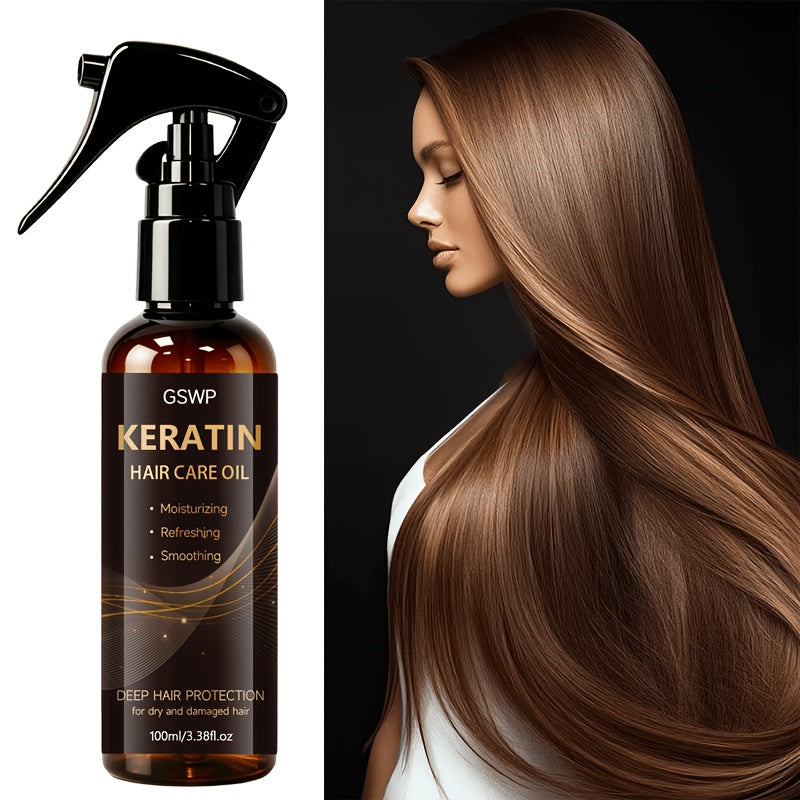 keratin hair care oil spray deep moisturizing heat