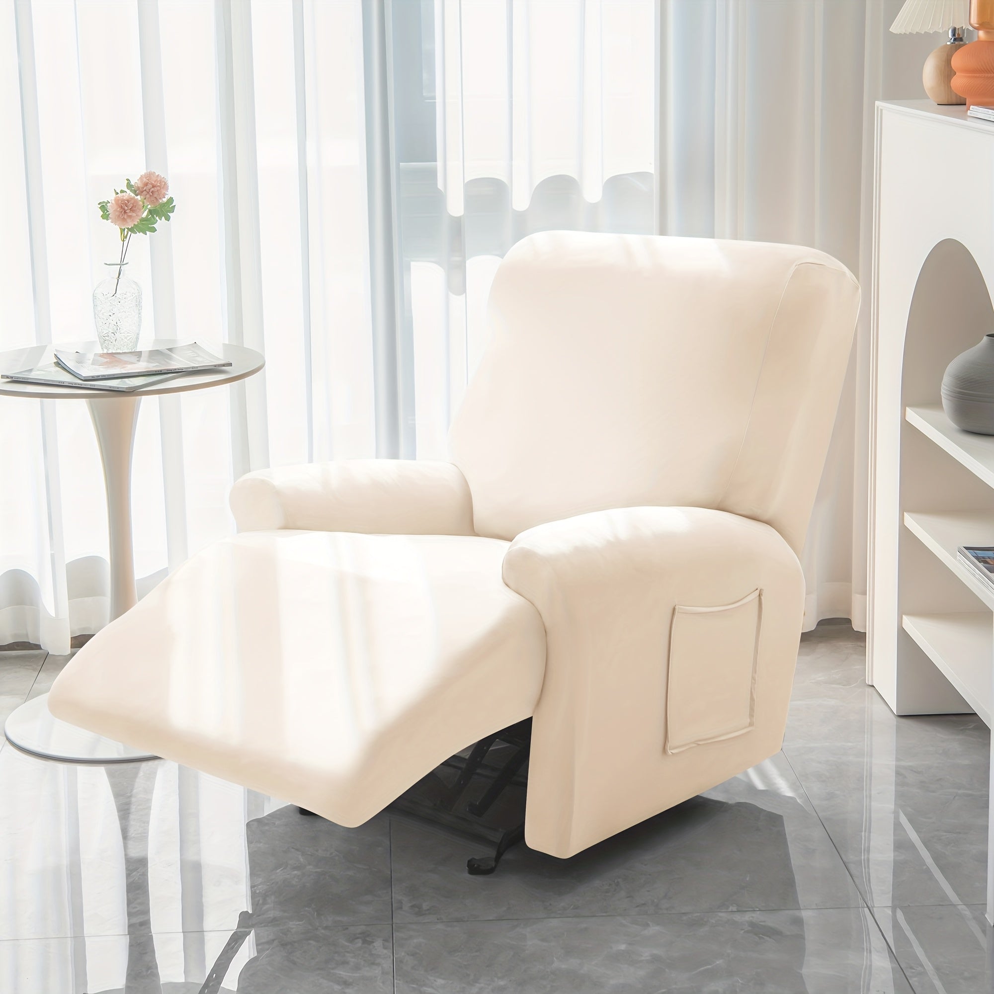 1 2 3 seater fiber fabric recliner sofa cover segmented