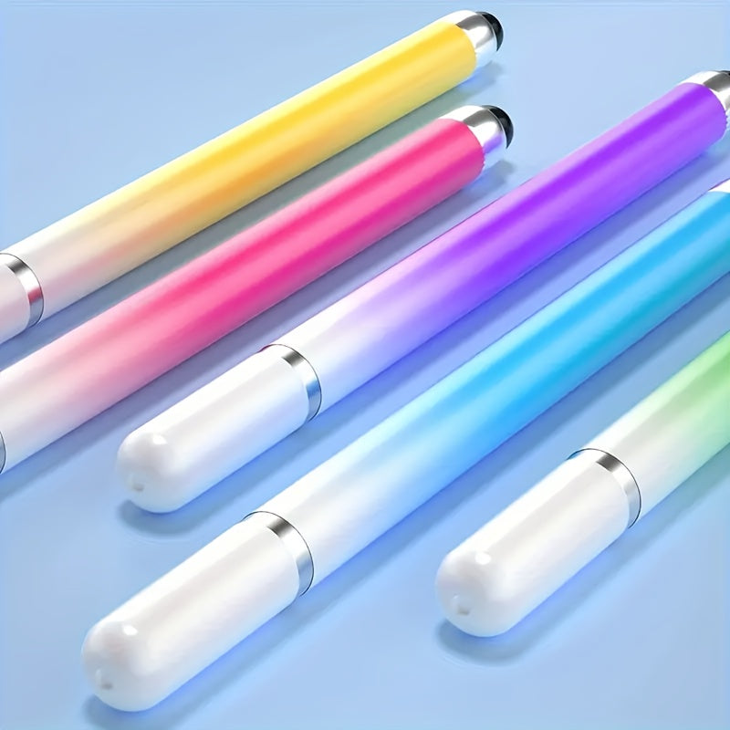 4pcs macaron gradient color capacitive stylus pen 2 in 1