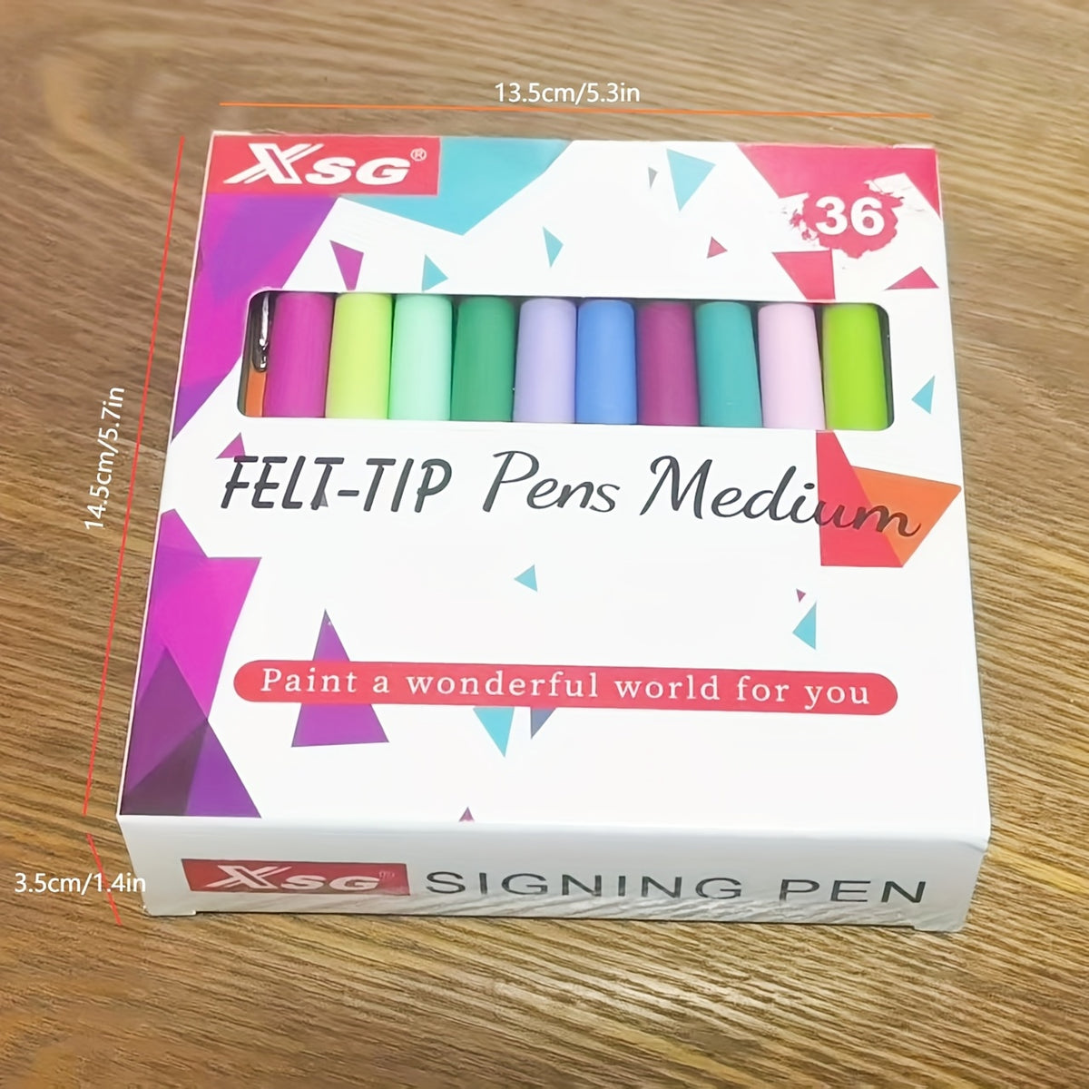 36 colors water based felt tip pens set 0   tip smooth