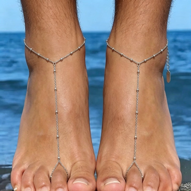 1pc 2pcs mens minimalist   chain anklet 304 stainless