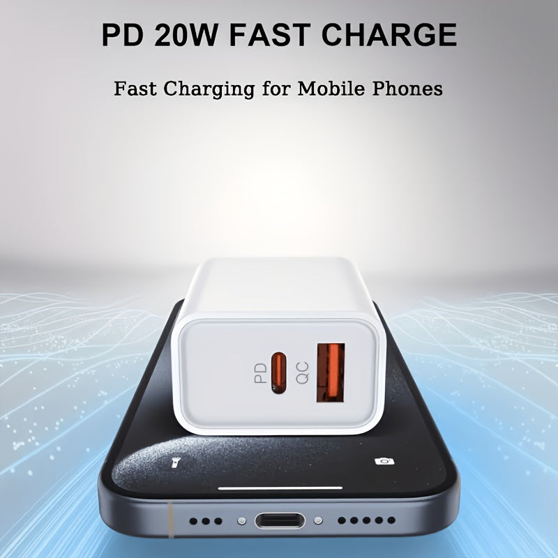 20w usb c fast phone charger type c power adapter 2 port