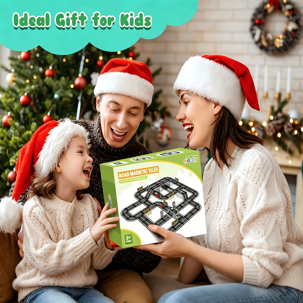 44pcs magnetic track set pulling small cars magnetic