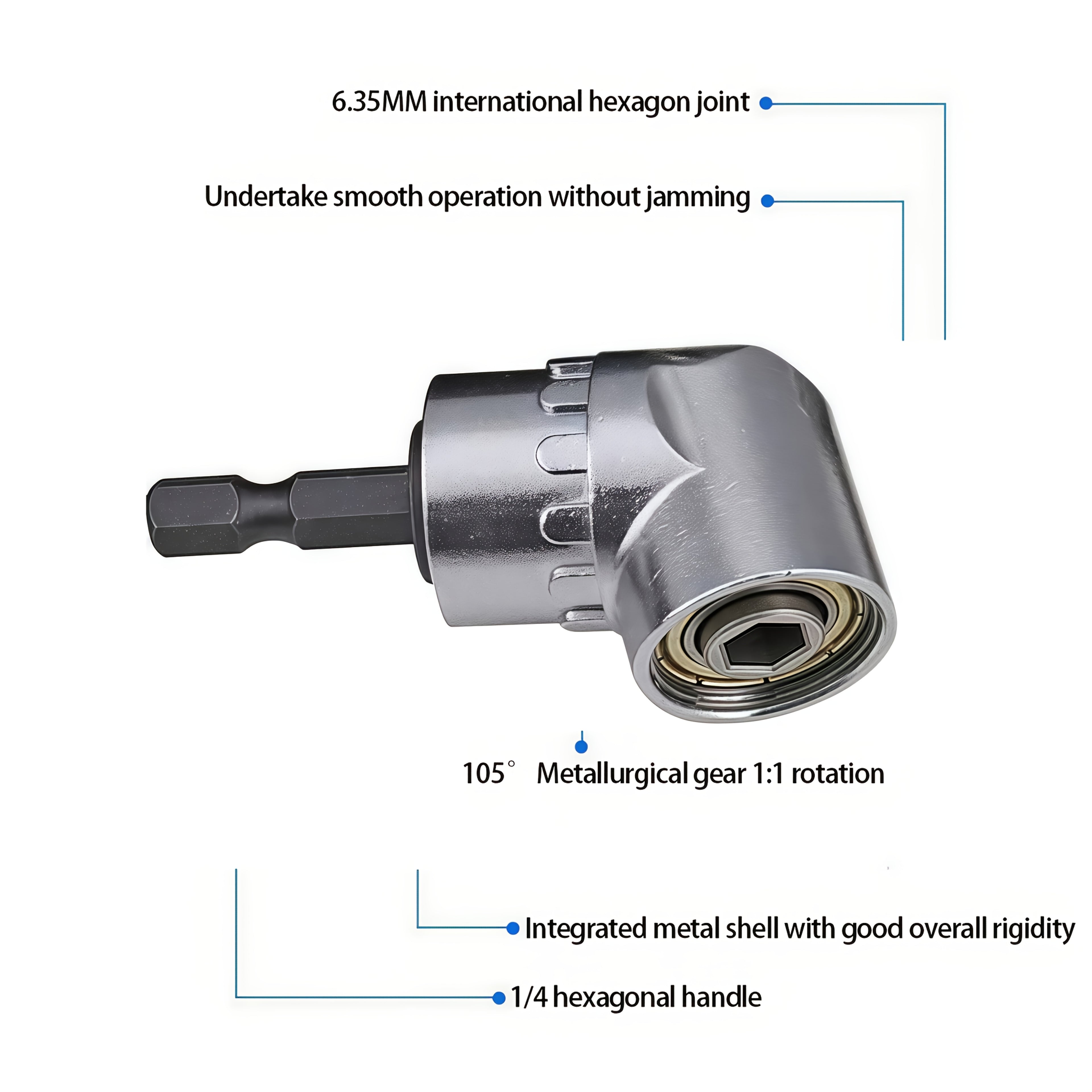 right angle drill bit quick change screwdriver adapter