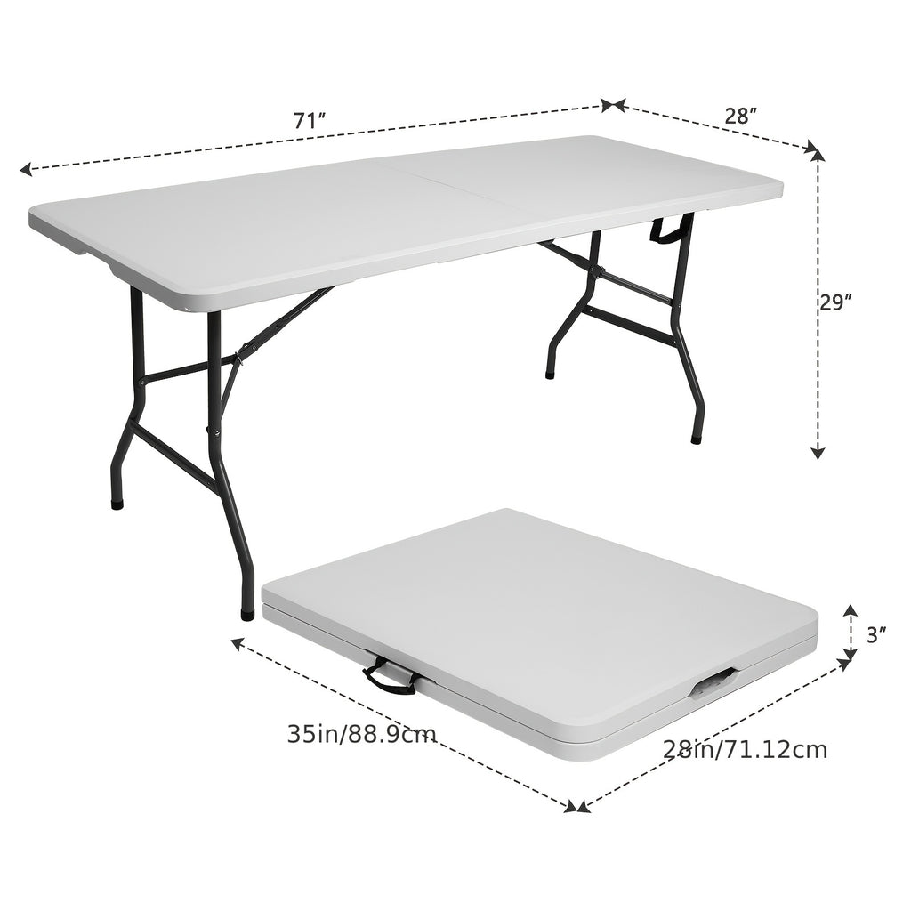 4ft 6ft plastic folding table portable dining table indoor