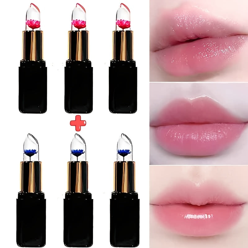 warm   changing lip gloss 6pcs total lip gel set