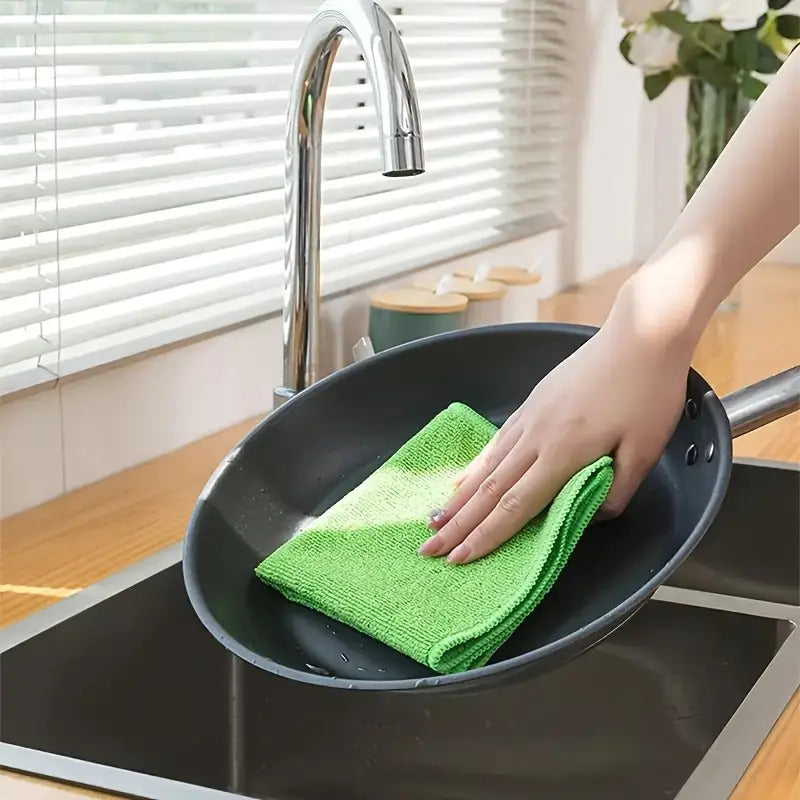 50pcs random color microfiber cleaning cloths quick drying