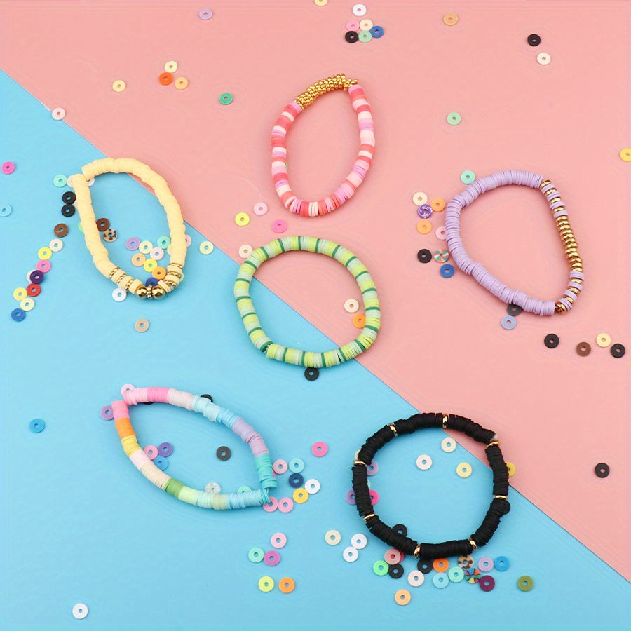 2d flat 7200pcs clay beads bracelet beading kit friendship