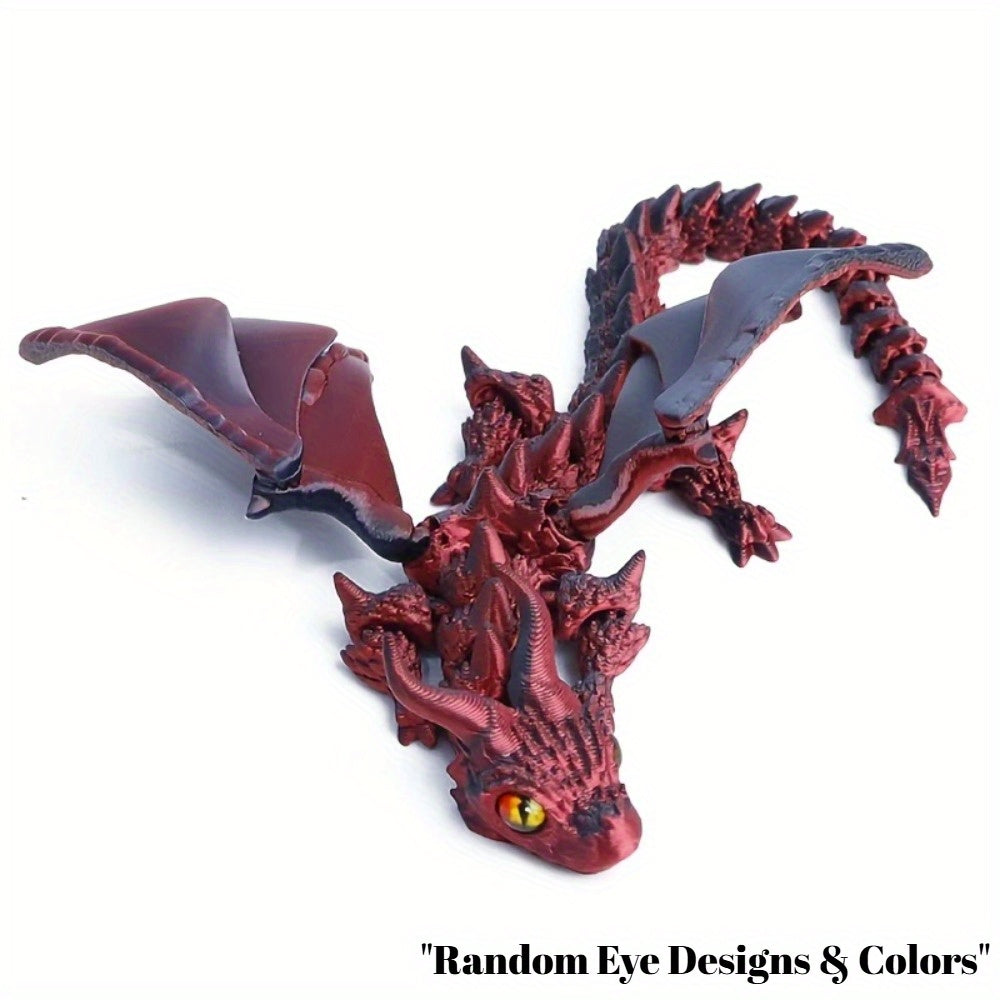 laser holographic 3d printed flying dragon articulated