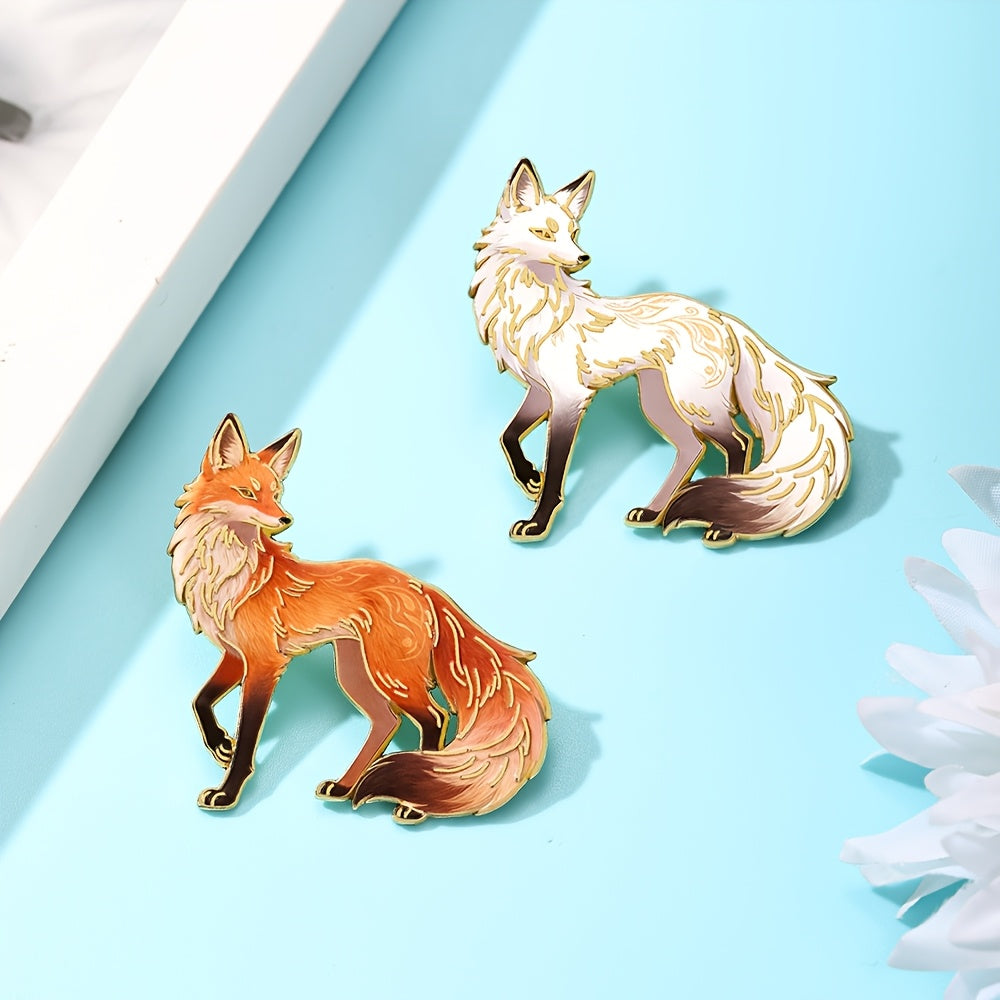 fantasy gradient elegant     fox enamel pin