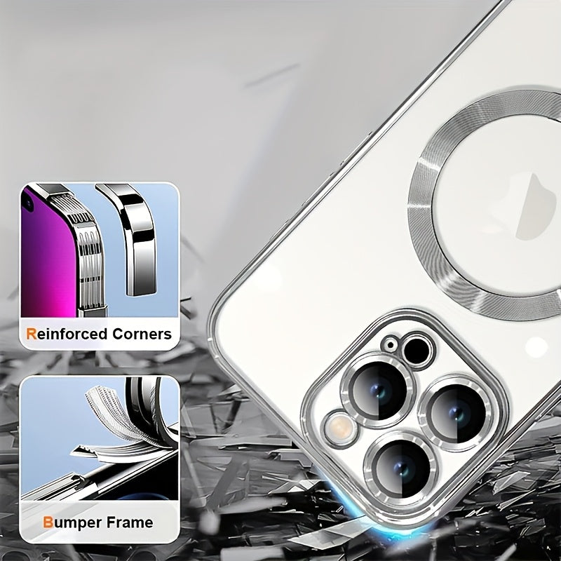magnetic   thin phone case plating full camera protection